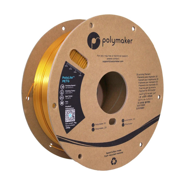 Polymaker PETG filament | Guld | 1,75mm | 1kg | PolyLite PB01013 DFP14296 - 1