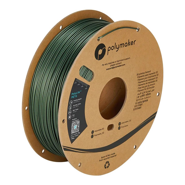 Polymaker PETG filament | Mörkgrön | 1,75mm | 1kg | PolyLite PB01035 DFP14292 - 1