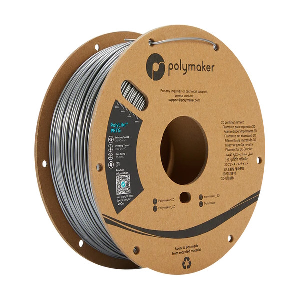 Polymaker PETG filament | Silver | 1,75mm | 1kg | PolyLite PB01012 DFP14297 - 1