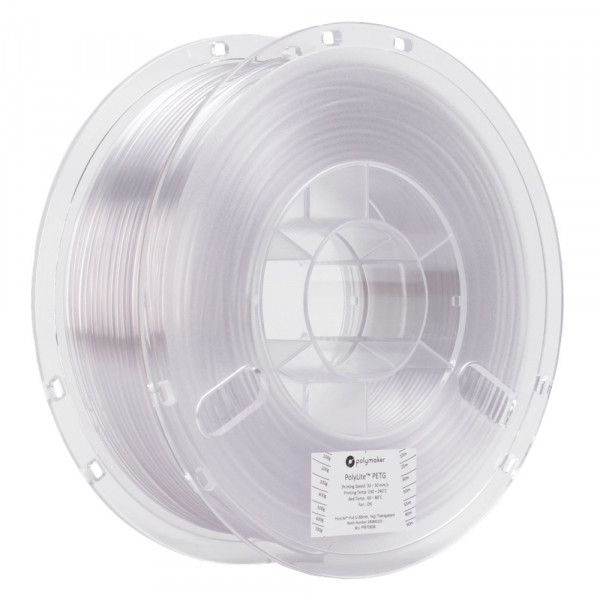 Polymaker PETG filament | Transparent | 1,75mm | 1kg | PolyLite 70635 PB01011 PM70635 DFP14210 - 1