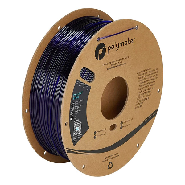 Polymaker PETG filament | Transparent Blå | 1,75mm | 1kg | PolyLite PB01032 DFP14295 - 1