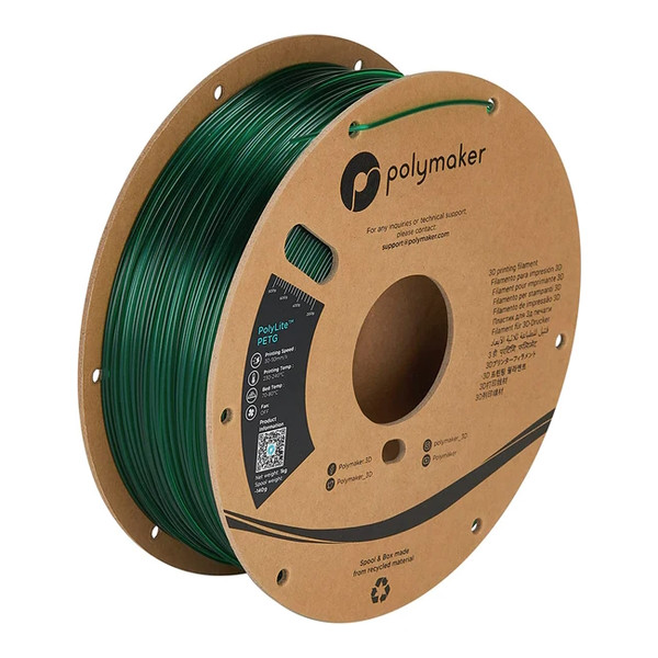 Polymaker PETG filament | Transparent Grön | 1,75mm | 1kg | PolyLite PB01033 DFP14293 - 1