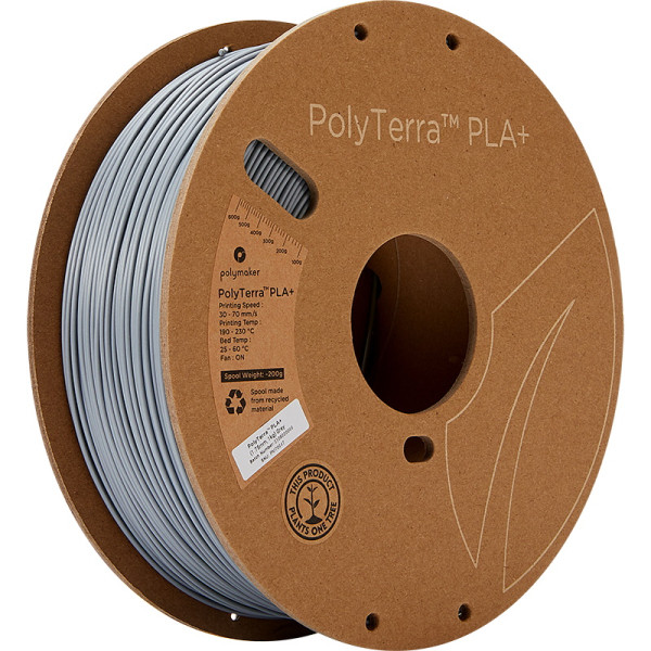 Polymaker PLA+ filament | Grå | 1,75mm | 1kg | PolyTerra PM70947 DFP14244 - 1