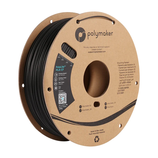 Polymaker PLA-CF filament | Svart | 1,75mm | 1kg | PolyLite PA10001 DFP14321 - 1
