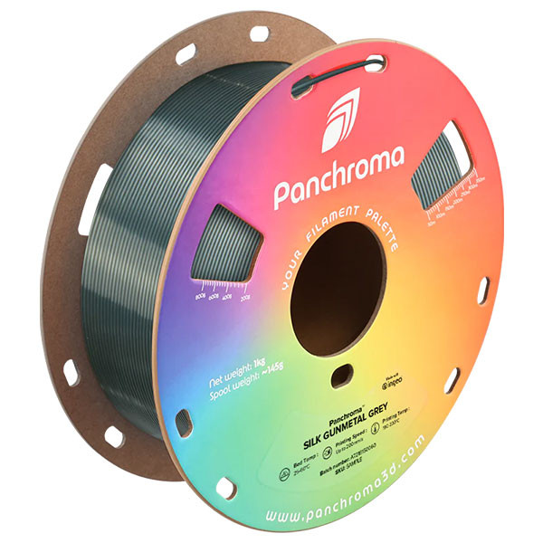 Polymaker PLA Filament | Gunmetal Grey | 1,75mm | 1kg | Panchroma Silk DFP14472 - 1