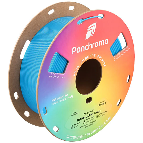 Polymaker PLA Filament | Translucent Cyan | 1,75mm | 1kg | Panchroma CA02001 DFP14403 - 1