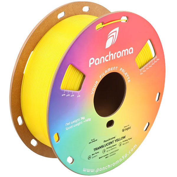 Polymaker PLA Filament | Translucent Yellow | 1,75mm | 1kg | Panchroma DFP14405 - 1
