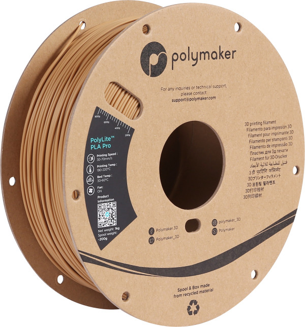 Polymaker PLA Pro filament | Army Beige | 1,75mm | 1kg | PolyLite PA07027 DFP14264 - 1