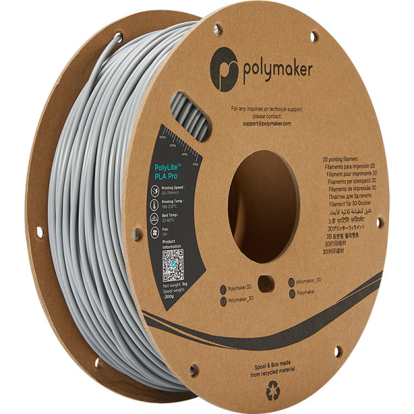 Polymaker PLA Pro filament | Grå | 2,85mm | 1kg | PolyLite PA07015 DFP14254 - 1