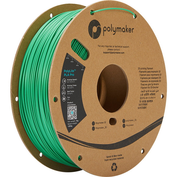 Polymaker PLA Pro filament | Grön | 1,75mm | 1kg | PolyLite PA07008 DFP14258 - 1