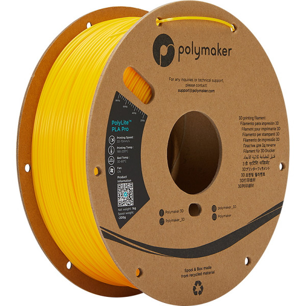 Polymaker PLA Pro filament | Gul | 1,75mm | 1kg | PolyLite PA07009 DFP14259 - 1