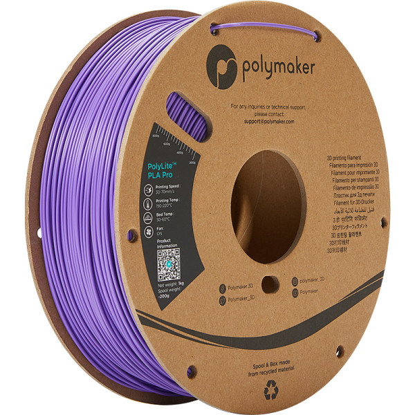 Polymaker PLA Pro filament | Lila | 1,75mm | 1kg | PolyLite PA07011 DFP14261 - 1