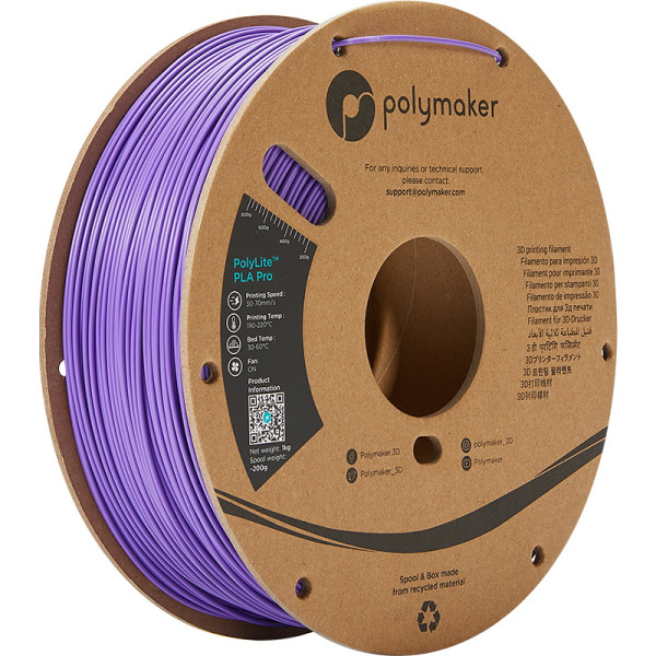 Polymaker PLA Pro filament | Lila | 1,75mm | 1kg | PolyLite PA07011 DFP14261 - 1