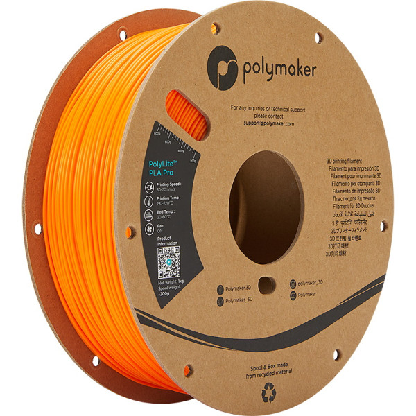 Polymaker PLA Pro filament | Orange | 1,75mm | 1kg | PolyLite PA07010 DFP14260 - 1