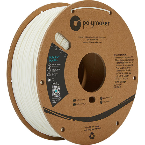 Polymaker PLA Pro filament | Vit | 1,75mm | 1kg | PolyLite PA07002 DFP14251 - 1