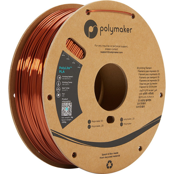 Polymaker PLA Silk filament | Brons | 1,75mm | 1kg | PolyLite PA03003 DFP14266 - 1
