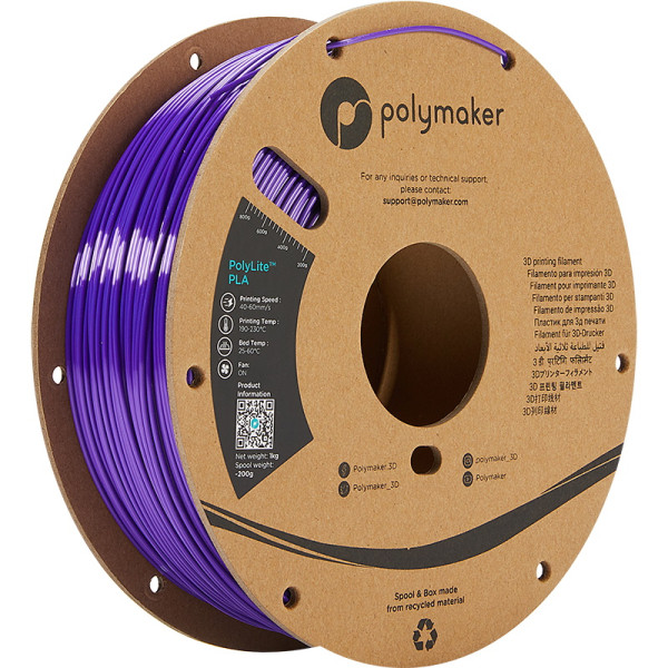 Polymaker PLA Silk filament | Lila | 1,75mm | 1kg | PolyLite PA03007 DFP14270 - 1