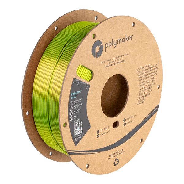 Polymaker PLA filament | Aubergine Lime-Magenta | 1,75mm | 1kg | PolyLite Dual Silk PA03022 DFP14332 - 1