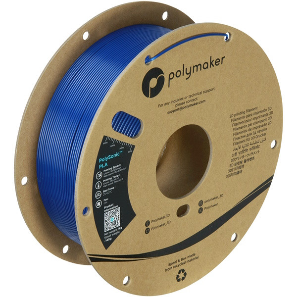 Polymaker PLA filament | Blå | 1,75mm | 1kg | PolySonic PA12004 DFP14378 - 1