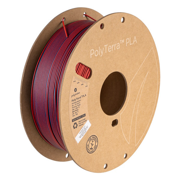 Polymaker PLA filament | Blandade Bär (röd-mörkblå) | 1,75mm | 1kg | PolyTerra Dual PA04026 DFP14392 - 2