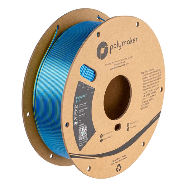 Polymaker PLA filament | Chameleon Gul-Blå | 1,75mm | 1kg | PolyLite Dual Silk PA03026 DFP14335 - 1
