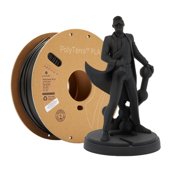 Polymaker PLA filament | Charcoal-Black | 2,85mm | 1kg | PolyTerra 70821 DFP14161 - 1