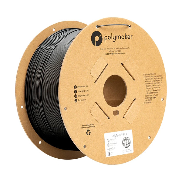 Polymaker PLA filament | Charcoal Black | 1,75mm | 3kg | PolyTerra PA04007 DFP14352 - 1