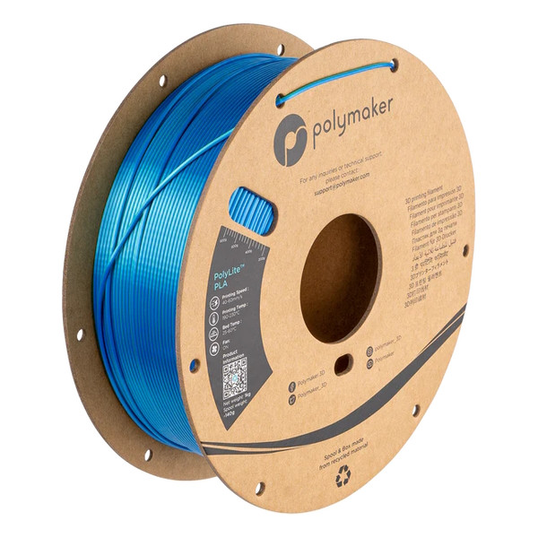 Polymaker PLA filament | Karibiska Havet Blågrön | 1,75mm | 1kg | PolyLite Dual Silk PA03025 DFP14339 - 1