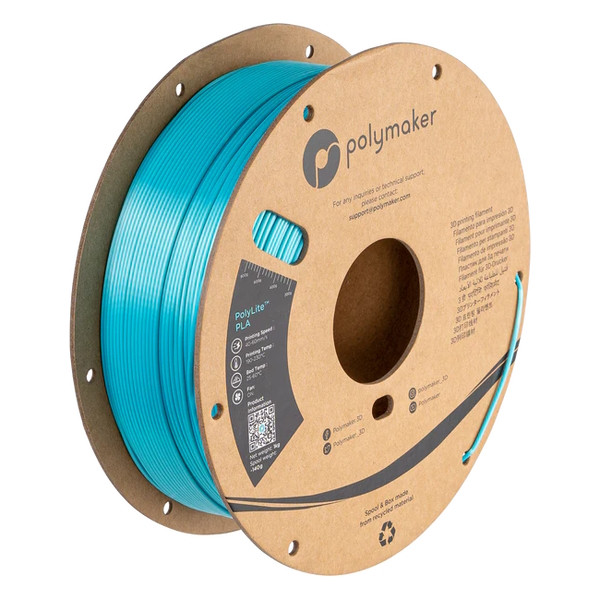Polymaker PLA filament | Ljusblå | 1,75mm | 1kg | PolyLite Silk PA03021 DFP14329 - 1