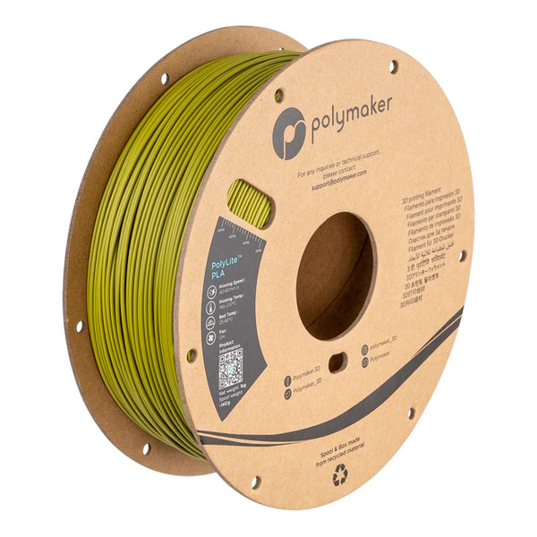 Polymaker PLA filament | Olivgrön | 1,75mm | 1kg | PolyLite PA02058 DFP14303 - 1