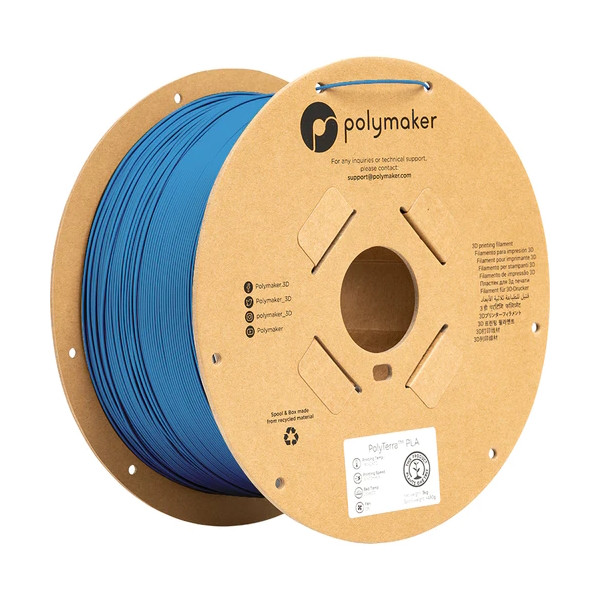 Polymaker PLA filament | Safirblå | 1,75mm | 3kg | PolyTerra PA04011 DFP14357 - 1