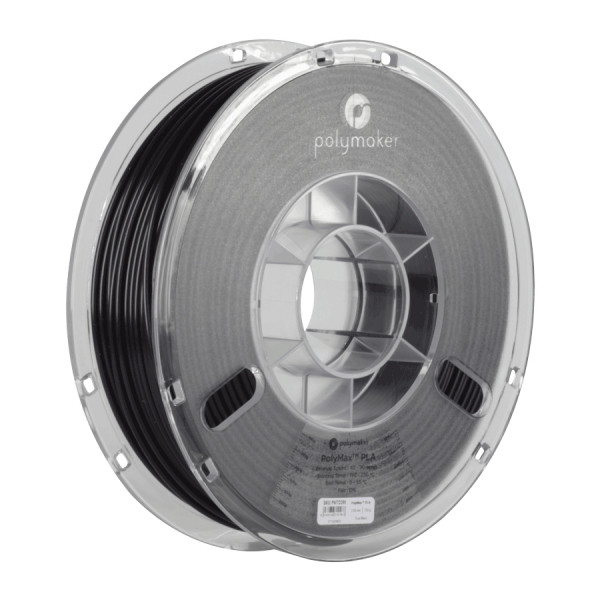 Polymaker PLA filament | Svart | 1,75mm | 0,75kg | PolyMax 70094 PA06001 PM70094 DFP14110 - 1