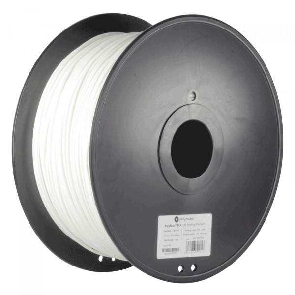 Polymaker PLA filament | Vit | 1,75mm | 3kg | PolyMax 70160 PM70160 DFP14120 - 1