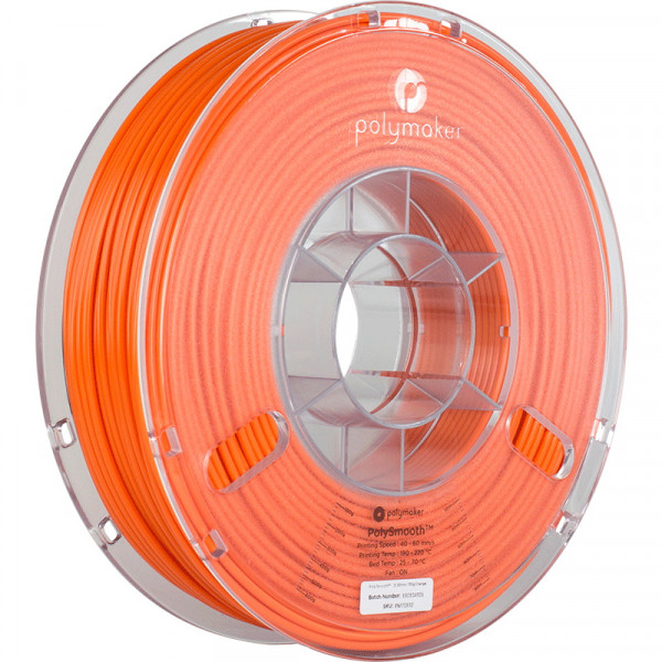 Polymaker PVB filament | Orange | 2,85mm | 0,75kg | PolySmooth 70192 PJ01020 PM70192 DFP14225 - 1
