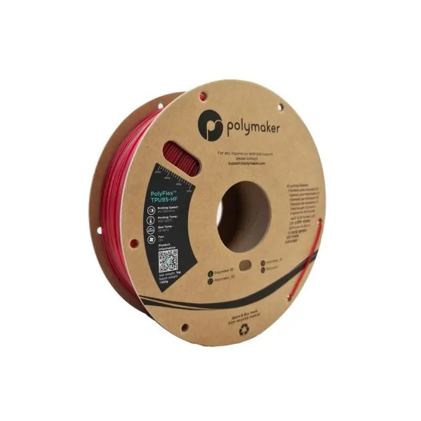 Polymaker TPU-95A High Speed filament | Transparent Röd | 1,75mm | 1kg | PolyFlex PD03007 DFP14371 - 1