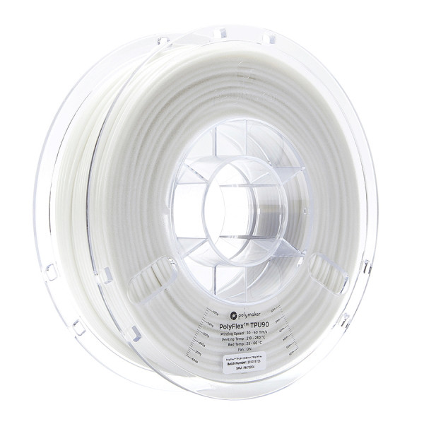 Polymaker TPU90 filament | Vit | 2,85mm | 0,75kg | PolyFlex 70294 PD02007 PM70294 DFP14021 - 1