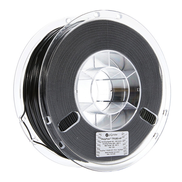 Polymaker TPU95-HF filament | Svart | 1,75mm | 1kg | PolyFlex 70295 PD03001 PM70295 DFP14028 - 1