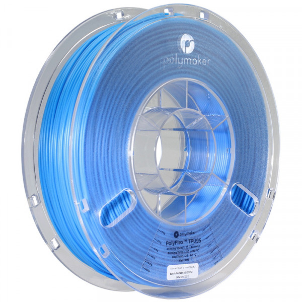 Polymaker TPU95 filament | Blå | 1,75mm | 0,75kg | PolyFlex 70275 PD01005 PM70275 DFP14176 - 1