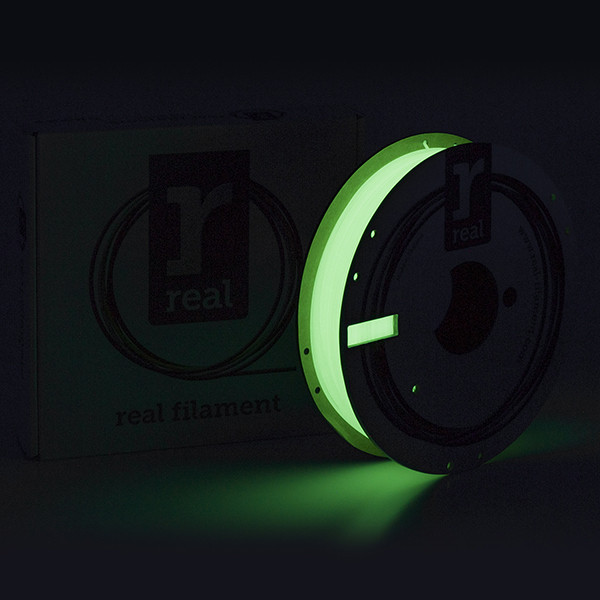 REAL PLA filament | Grön | 1,75mm | 0,5kg | Glow in the dark DFP02238 - 1