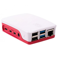 Officiele Raspberry Pi 4 behuizing in rood en wit