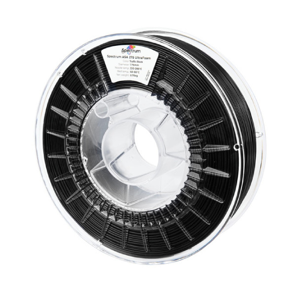 Spectrum LW-ASA UltraFoam Filament | Trafiksvart | 1,75mm | 0,75kg DFP16187 - 1
