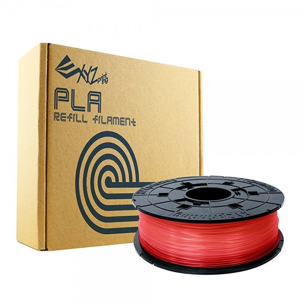 < XYZprinting PLA filament | Transparent Röd | 0,6kg | Refill DFP05019 - 1