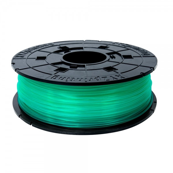 XYZprinting PLA filament | Transparent Grön | 0,6kg | Cartridge RFPLAXEU01C DFP05010 - 1