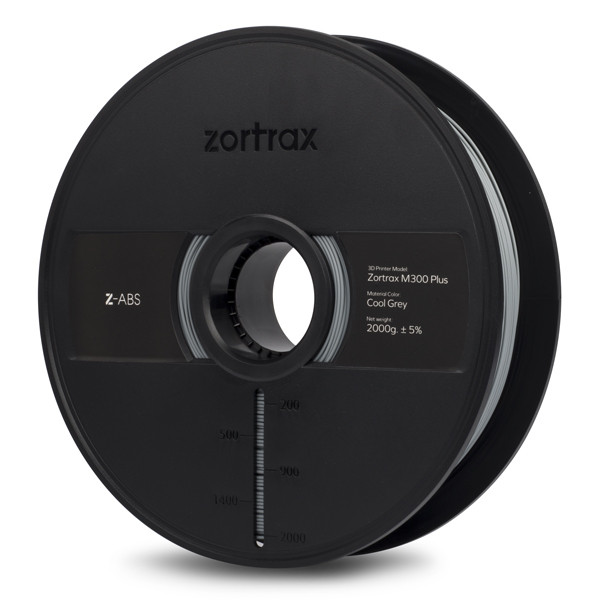 Zortrax Z-ABS filament | Cool grå | 1,75mm | 2kg  DFP00084 - 1