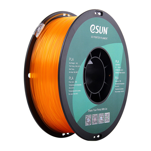 < eSun PLA filament | Transparent Glass Orange | 1,75mm | 1kg DFE20066 - 1