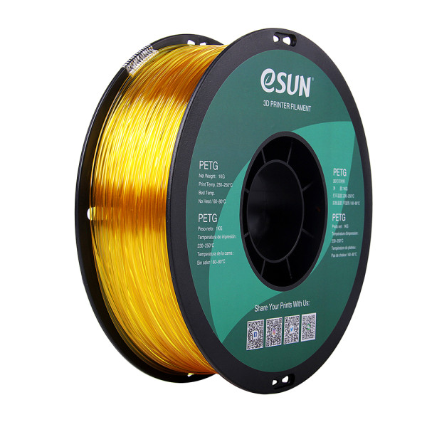 eSun PETG filament | Transparent Gul | 1,75mm | 1kg  DFE20048 - 1
