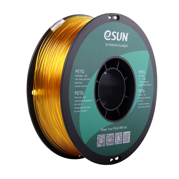 eSun PETG filament | Transparent Gul | 2,85mm | 1kg DFE20058 - 1