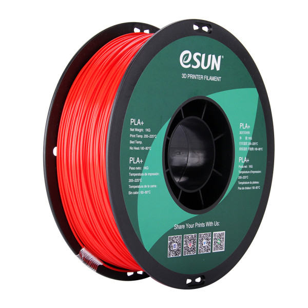 eSun PLA+ filament | Röd | 1,75mm | 1kg PLA175R1 DFE20101 - 1