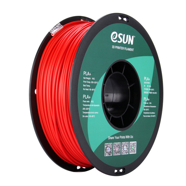 eSun PLA+ filament | Röd | 2,85mm | 1kg PLA285R1 DFE20112 - 1