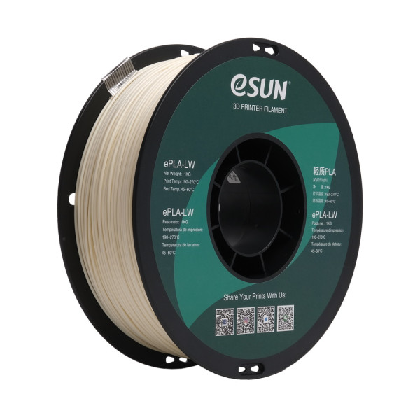 eSun PLA-LW filament | Natural | 1,75mm | 1kg ePLA-LW175N1 DFE20225 - 1